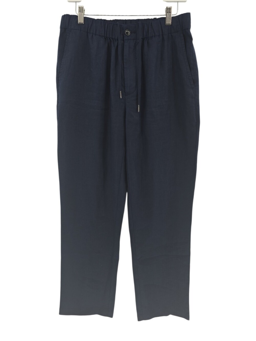 Quince NWOT 100% Linen Pant Size Medium in Navy Drawstring Waist Straight Leg